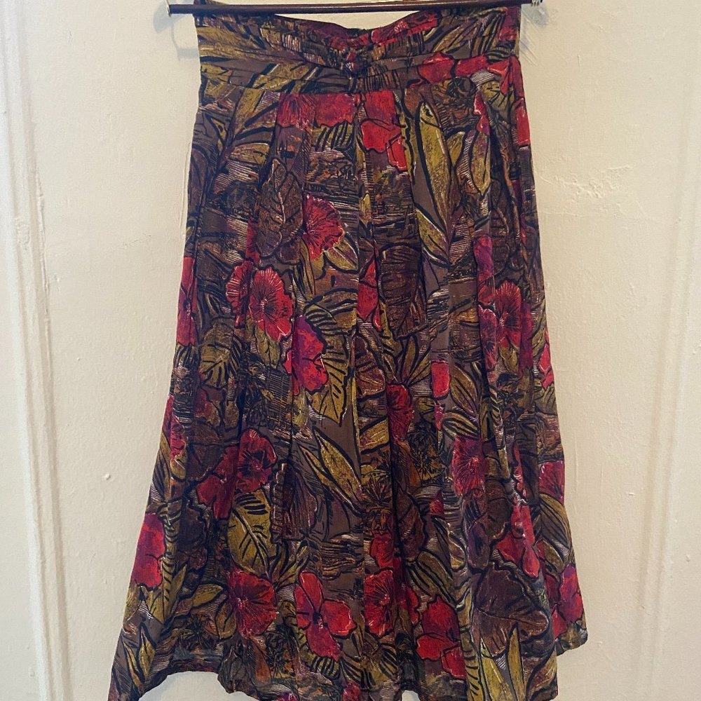 Vintage Italian Summer Midi Skirt